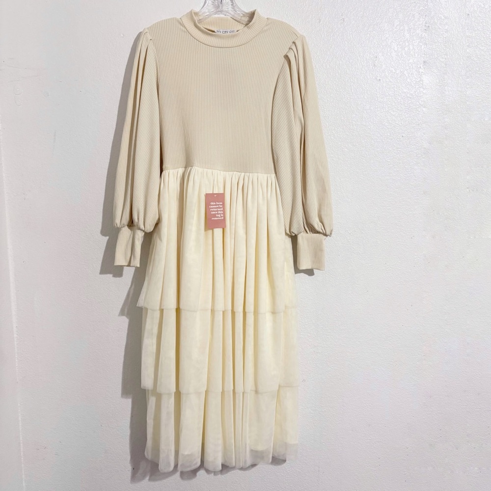 Ivy City Co Cream Midi Dress - Picture 3 of 9